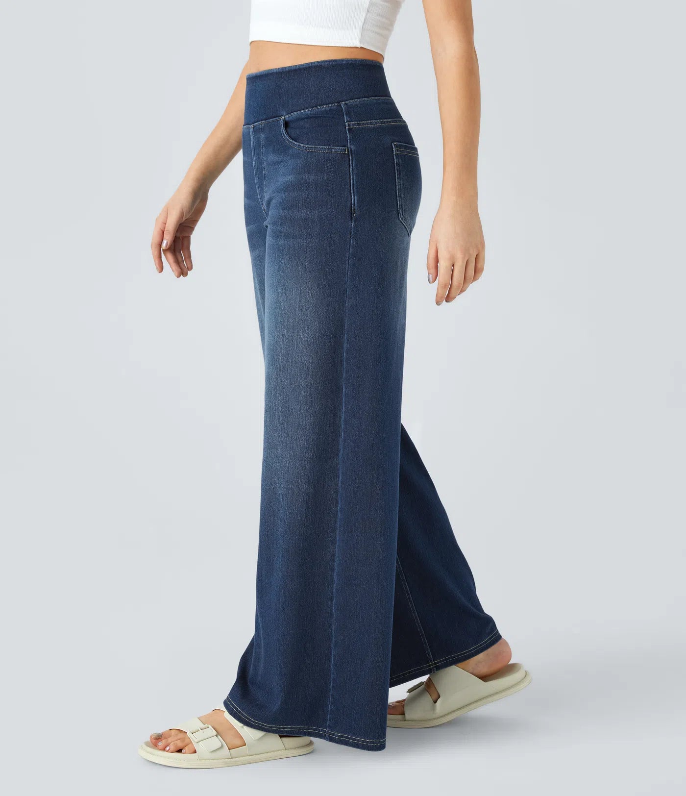 Jobilee Flex™ High Waisted Pockets Sweat pant Jeans