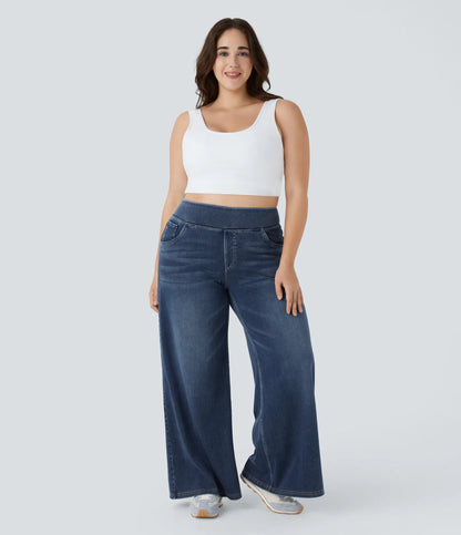 Jobilee Flex™ High Waisted Pockets Sweat pant Jeans