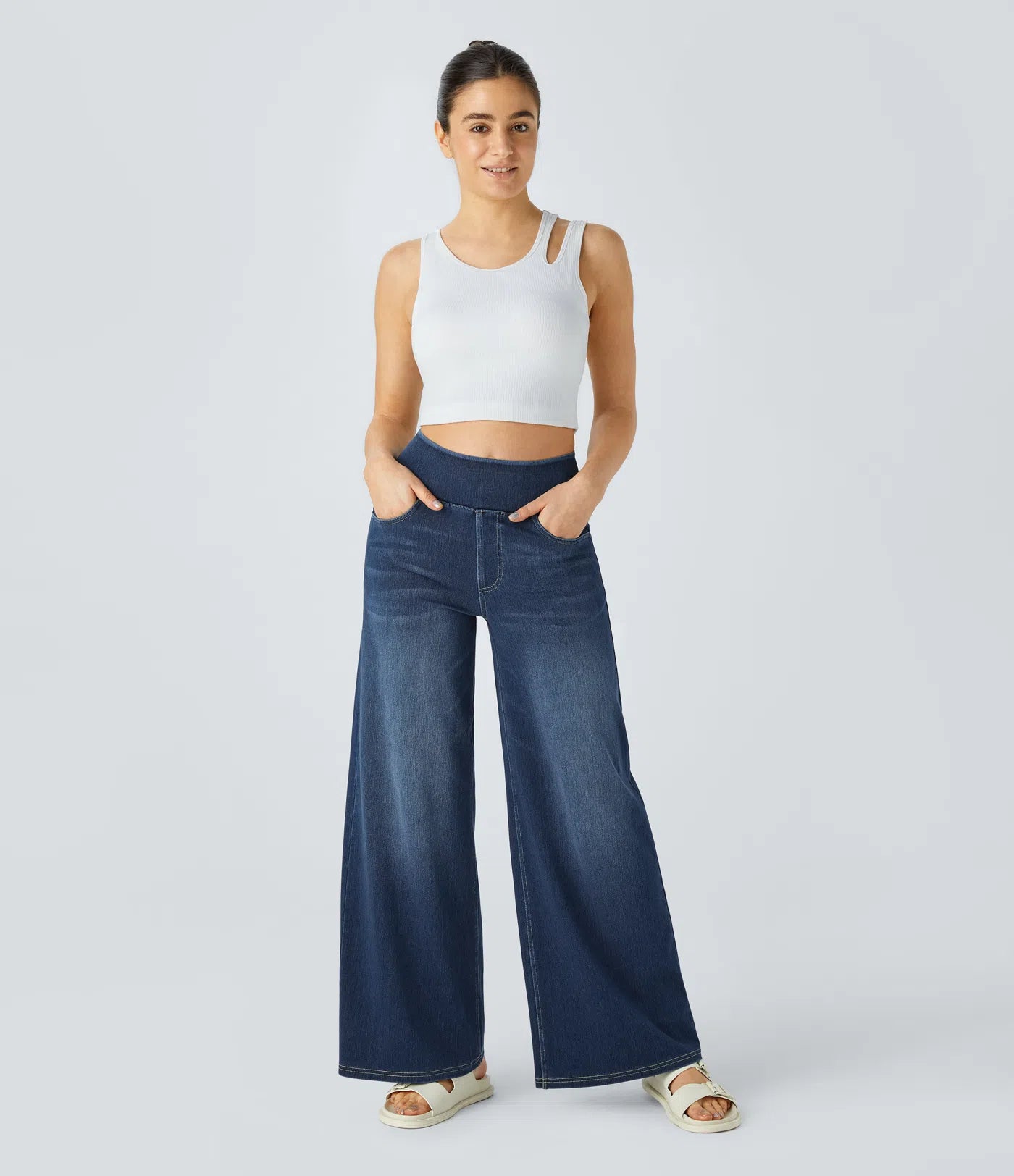 Jobilee Flex™ High Waisted Pockets Sweat pant Jeans
