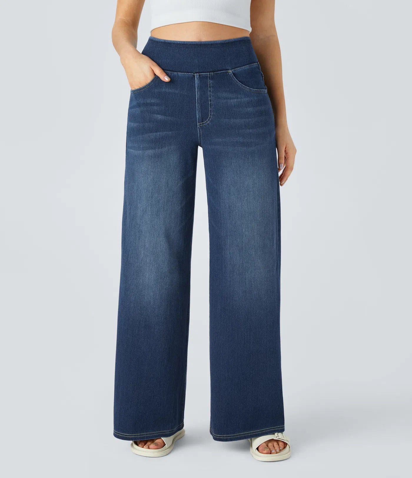 Jobilee Flex™ High Waisted Pockets Sweat pant Jeans