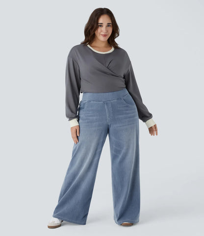 Jobilee Flex™ High Waisted Pockets Sweat pant Jeans