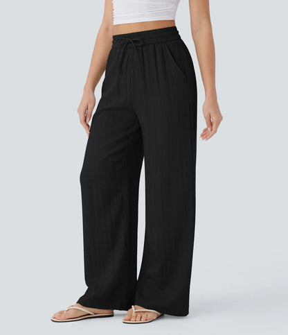 Jobilee Flex™ Solid Linen-Feel Sweat Pants