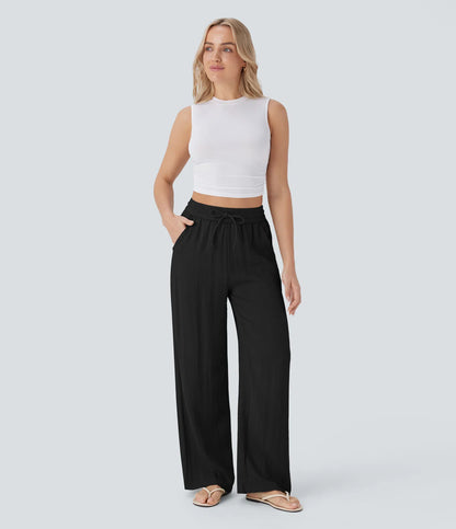 Jobilee Flex™ Solid Linen-Feel Sweat Pants