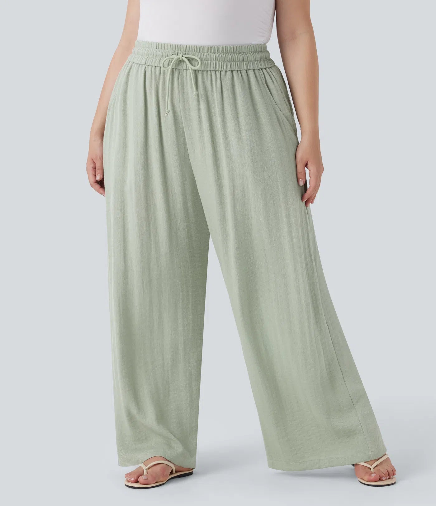 Jobilee Flex™ Solid Linen-Feel Sweat Pants