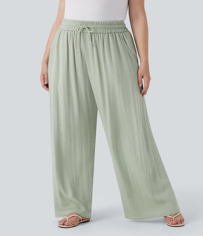 Jobilee Flex™ Solid Linen-Feel Sweat Pants