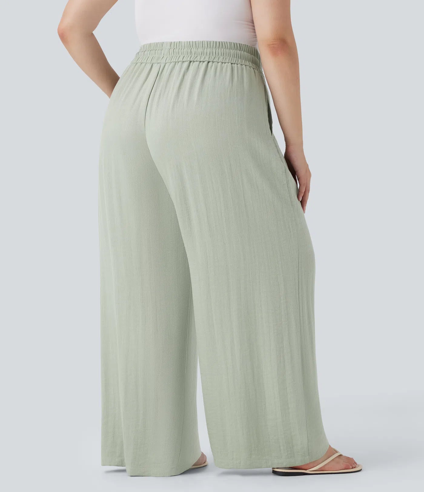 Jobilee Flex™ Solid Linen-Feel Sweat Pants