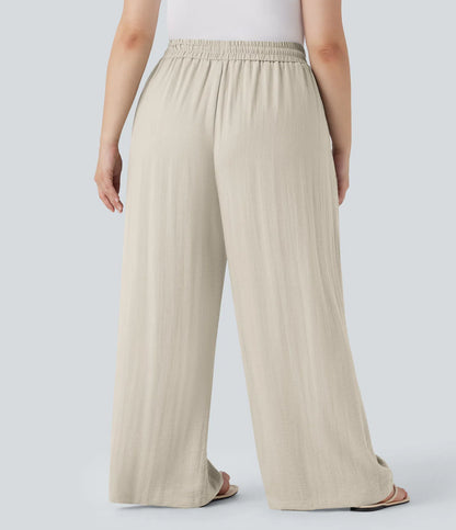 Jobilee Flex™ Solid Linen-Feel Sweat Pants