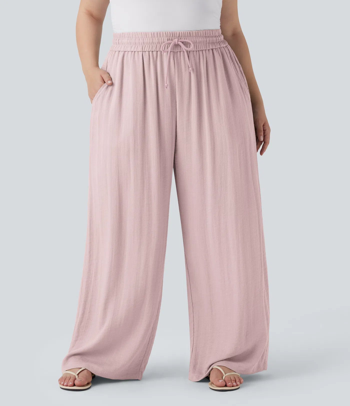 Jobilee Flex™ Solid Linen-Feel Sweat Pants