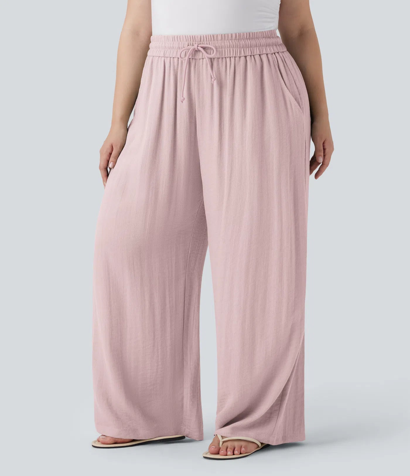 Jobilee Flex™ Solid Linen-Feel Sweat Pants