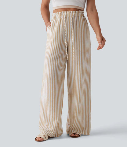 Jobilee Flex™ Stripe Linen-Feel Pants
