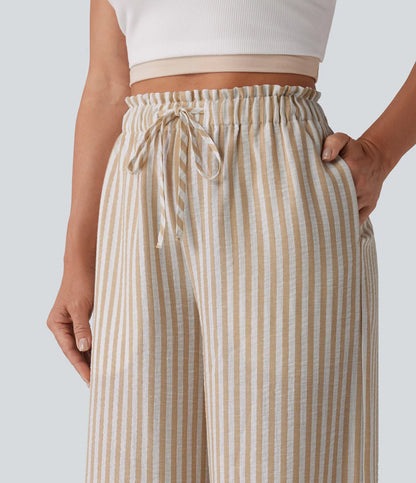 Jobilee Flex™ Stripe Linen-Feel Pants