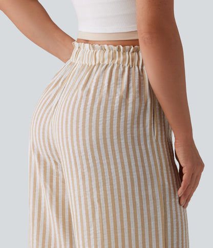 Jobilee Flex™ Stripe Linen-Feel Pants