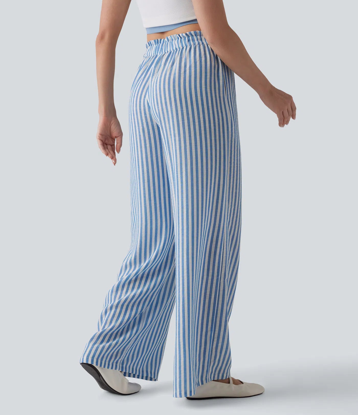 Jobilee Flex™ Stripe Linen-Feel Pants