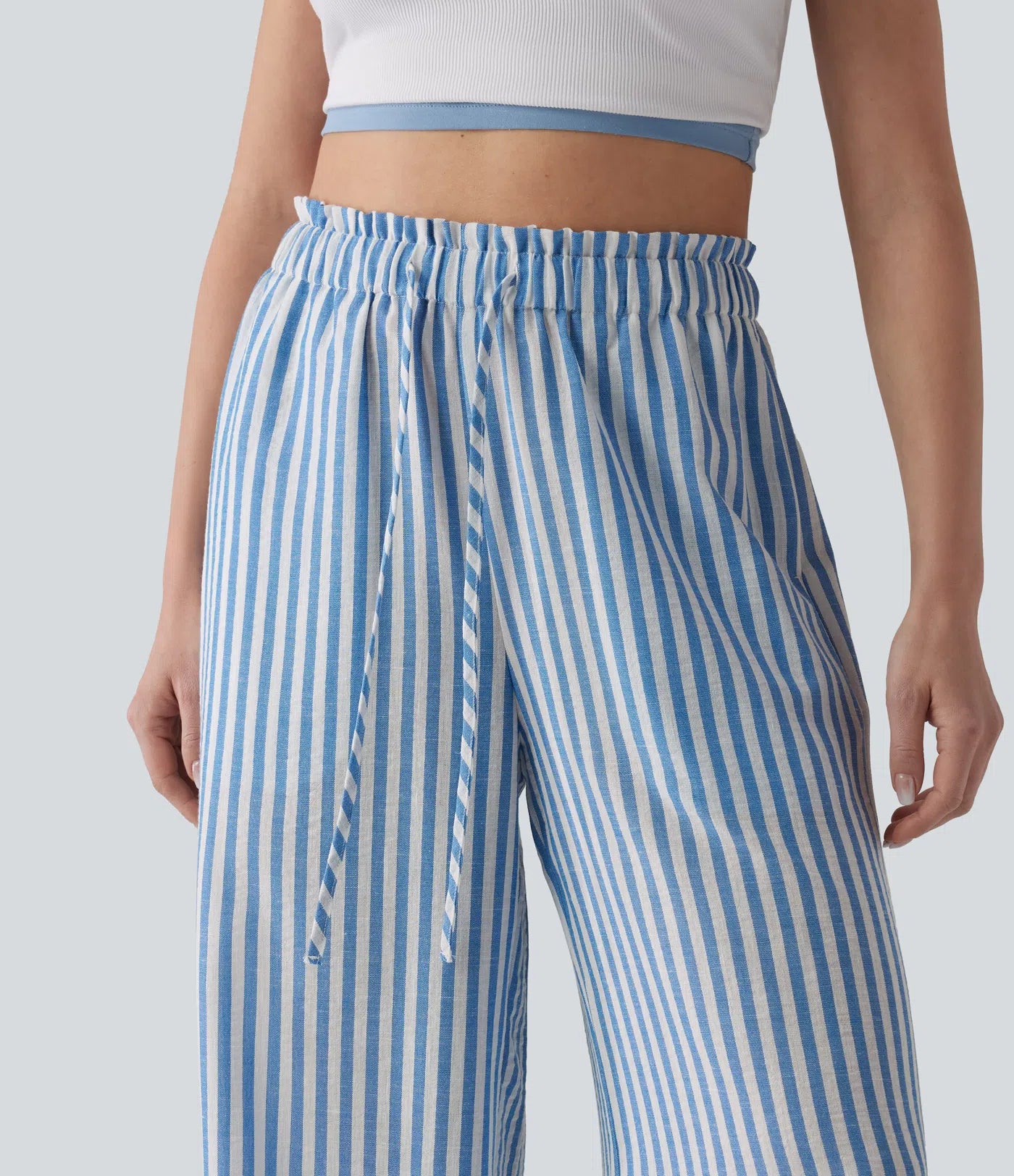 Jobilee Flex™ Stripe Linen-Feel Pants