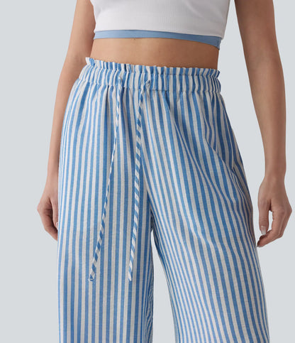 Jobilee Flex™ Stripe Linen-Feel Pants