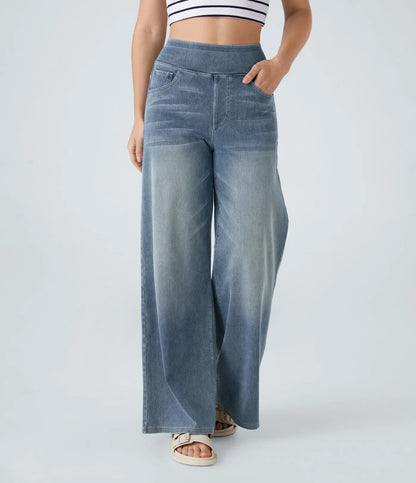 Jobilee Flex™ High Waisted Pockets Sweat pant Jeans