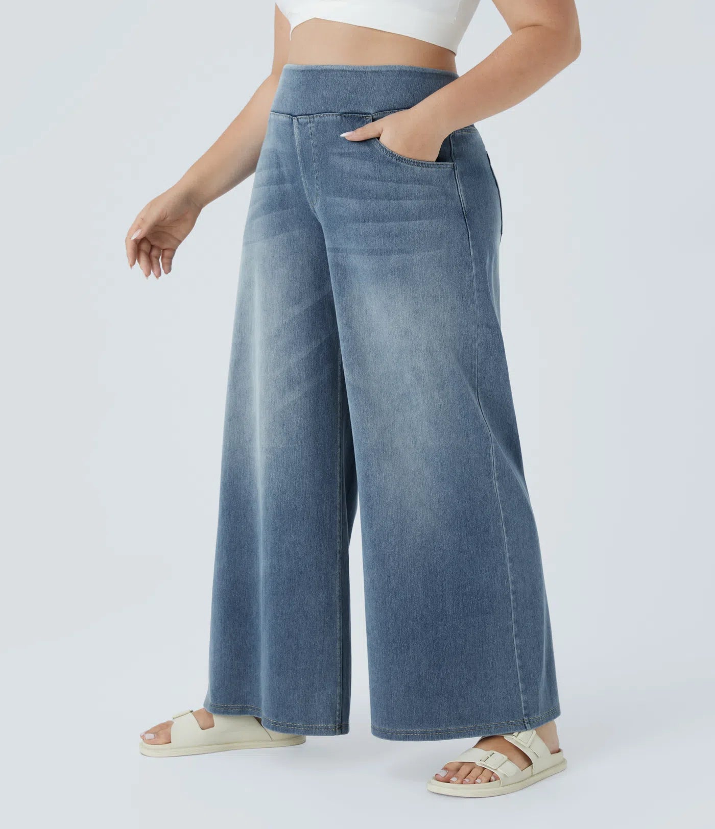 Jobilee Flex™ High Waisted Pockets Sweat pant Jeans
