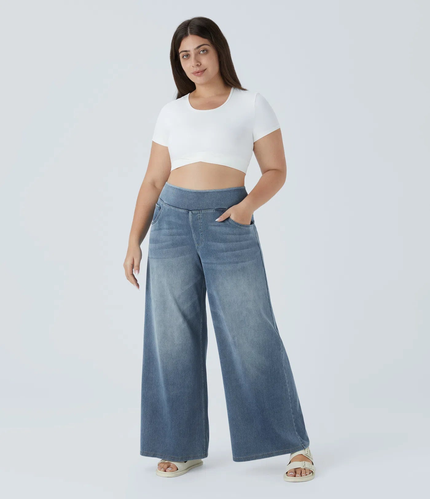 Jobilee Flex™ High Waisted Pockets Sweat pant Jeans