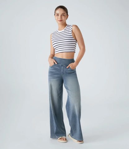 Jobilee Flex™ High Waisted Pockets Sweat pant Jeans